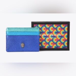 Kurt Geiger Metallic Blue Card Holder